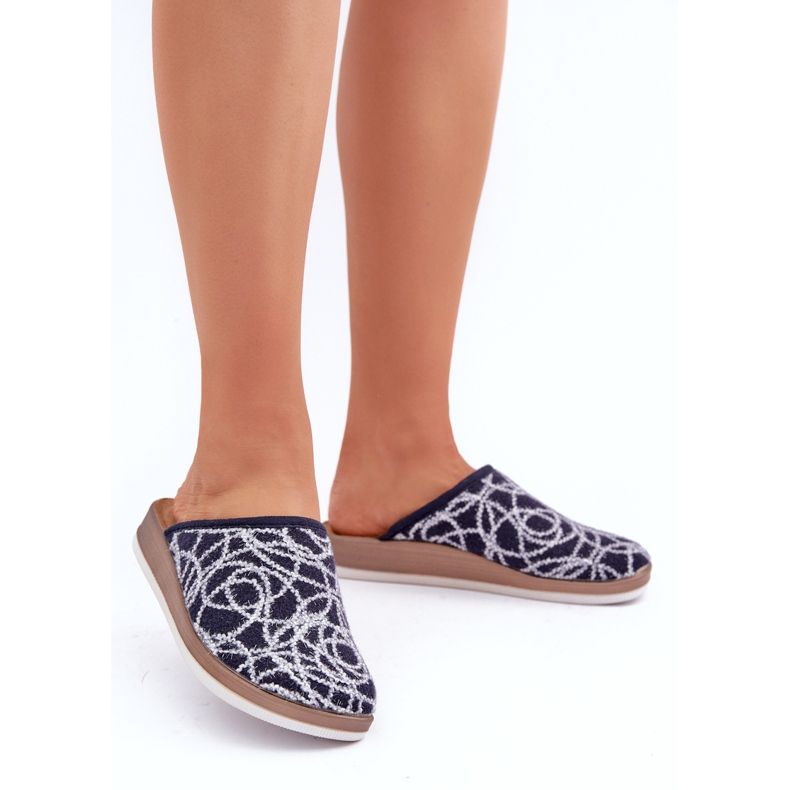 Femei strălucitoare Inblu CT000028 Papuci albastre bleumarin albastru 1