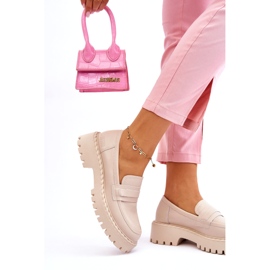 Big Star Star Big Women LL274457 Mocasini din piele bej 2