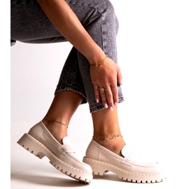 Big Star Star Big Women LL274457 Mocasini din piele bej 7