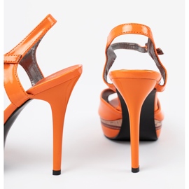 Shelvt Sandale portocalii înalte portocale 1