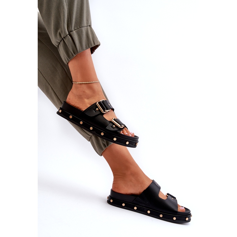 Flip -flops pentru femei pe platformă Big Star NN274082 Negru 6