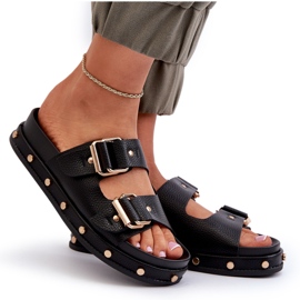 Flip -flops pentru femei pe platformă Big Star NN274082 Negru 7
