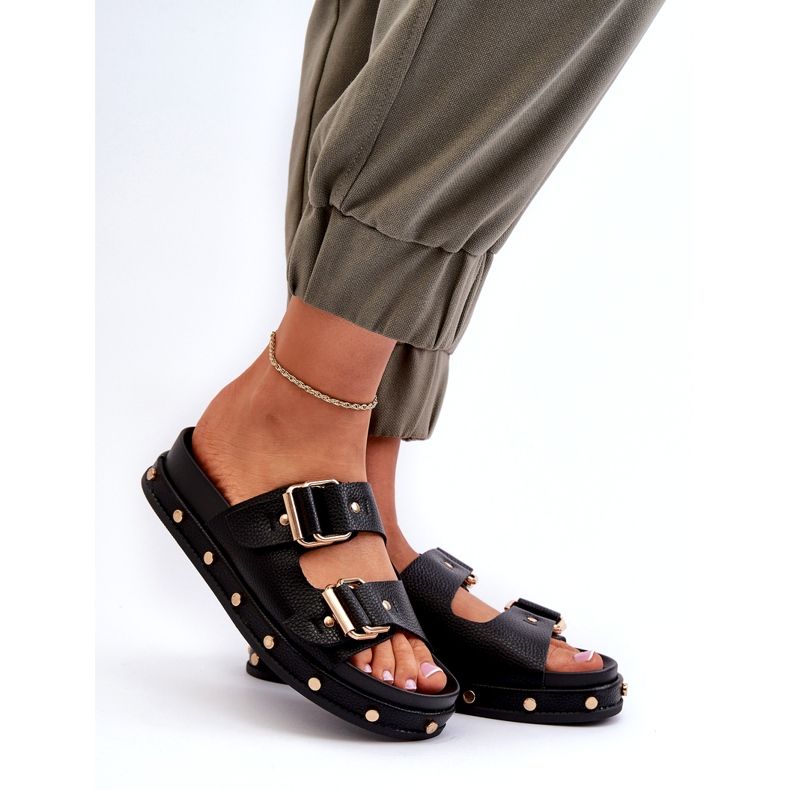 Flip -flops pentru femei pe platformă Big Star NN274082 Negru 1