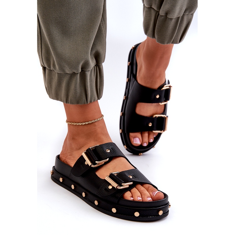 Flip -flops pentru femei pe platformă Big Star NN274082 Negru 3