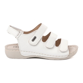 Shelvt Sandale albe velcro cu o inserție profilată 2