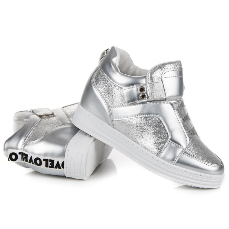 Muto Adidași argintii cu velcro gri 1