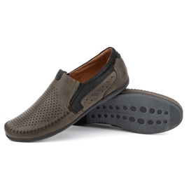 Olivier Mocasini bărbați din piele ajurata 0525 olive verde 2 Olivier Mocasini bărbați din piele ajurata 0525 olive verde 2