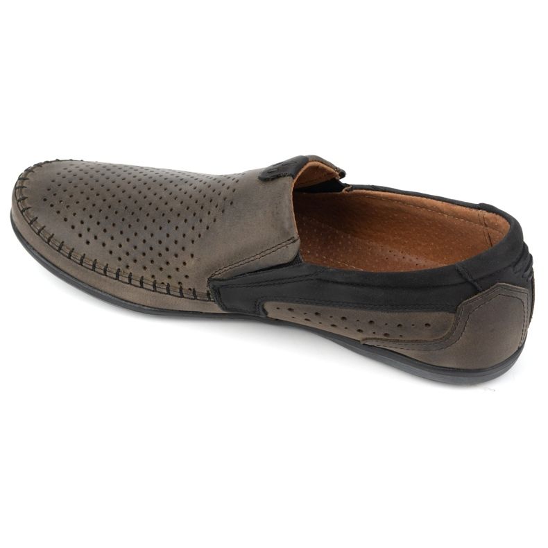 Olivier Mocasini bărbați din piele ajurata 0525 olive verde 4 Olivier Mocasini bărbați din piele ajurata 0525 olive verde 4