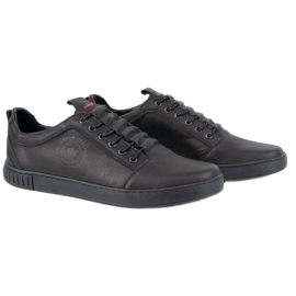 Polbut Pantofi casual barbati din piele 2121/2 negru 5