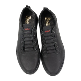 Polbut Pantofi casual barbati din piele 2121/2 negru 10