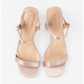 Shelvt Sandale din satin cu degete joase bej 2 Shelvt Sandale din satin cu degete joase bej 2