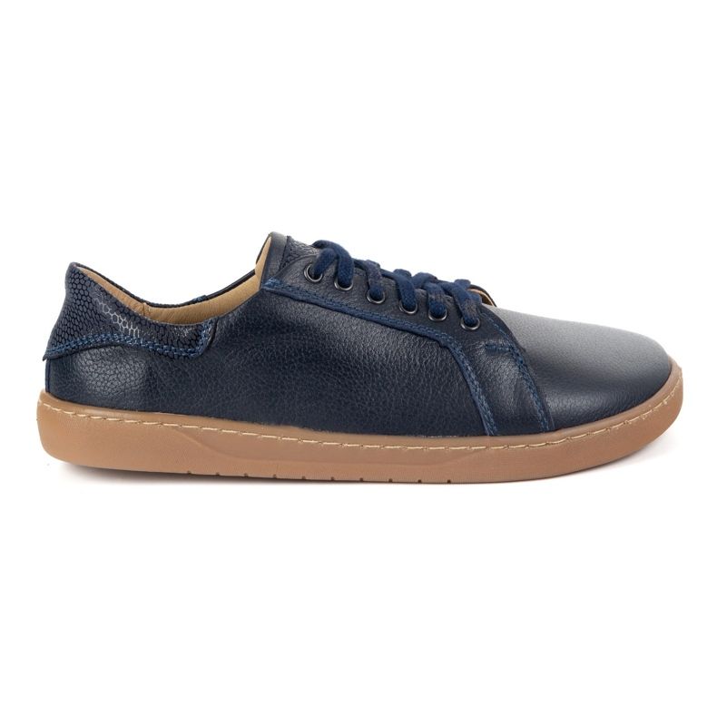 Olivier Barefoot Aura Navy Blue Sneakers din piele Pantofi cu o talpă plată 1 Olivier Barefoot Aura Navy Blue Sneakers din piele Pantofi cu o talpă plată 1