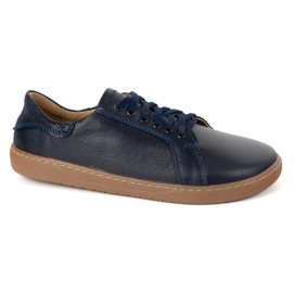 Olivier Barefoot Aura Navy Blue Sneakers din piele Pantofi cu o talpă plată 2 Olivier Barefoot Aura Navy Blue Sneakers din piele Pantofi cu o talpă plată 2