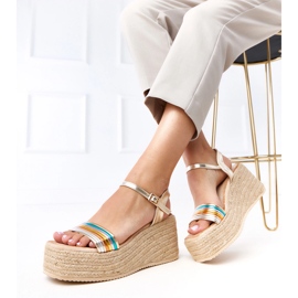 Sandale espadrilles multicolore pe platforma Solora 2