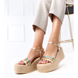 Sandale espadrilles multicolore pe platforma Solora 3