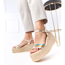 Sandale espadrilles multicolore pe platforma Solora 4