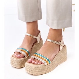 Sandale espadrilles multicolore pe platforma Solora 5