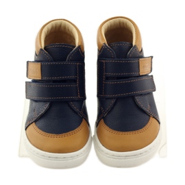 Pantofi băieți cu Velcro Bartuś albastru marin maro 4