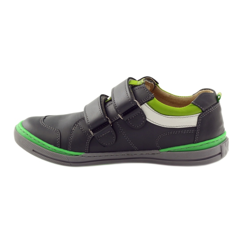 Pantofi cu element reflectorizant Bartuś verde gri 2