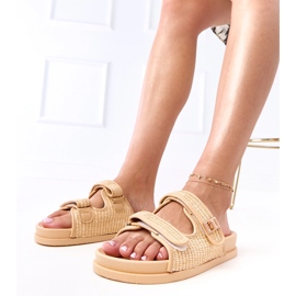 Clape de croșetat maro cu dungi reglabile Kliris 1