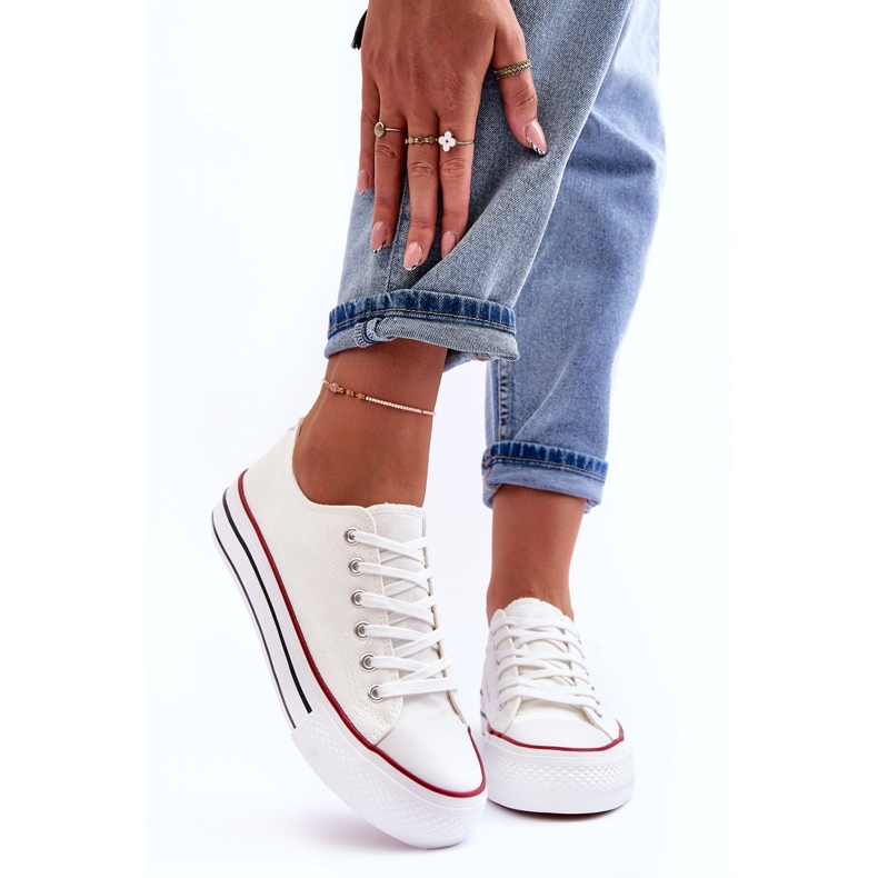 Pantofi clasici cu platformă joasă Jazlyn alb 3 Pantofi clasici cu platformă joasă Jazlyn alb 3