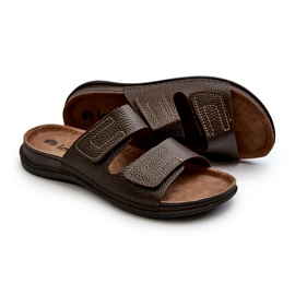 Flip-flops confortabili pentru bărbați, cu bretele velcro Inblu GV00002I maro închis 2 Flip-flops confortabili pentru bărbați, cu bretele velcro Inblu GV00002I maro închis 2