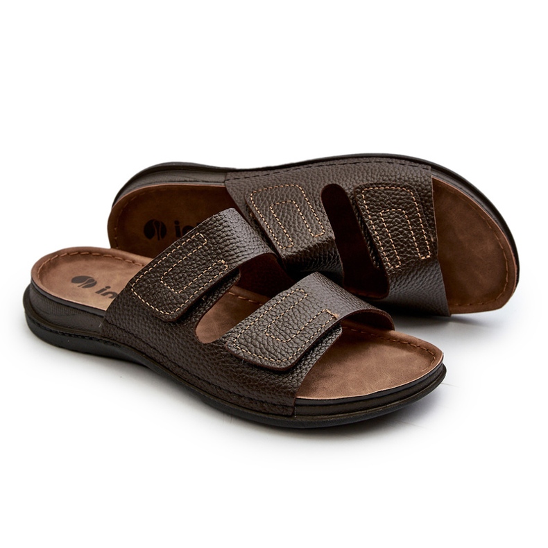 Flip-flops confortabili pentru bărbați, cu bretele velcro Inblu GV00002I maro închis 6 Flip-flops confortabili pentru bărbați, cu bretele velcro Inblu GV00002I maro închis 6