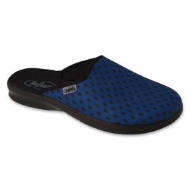 Papuci barbatesti Befado cu model geometric 548M042 albastru 1