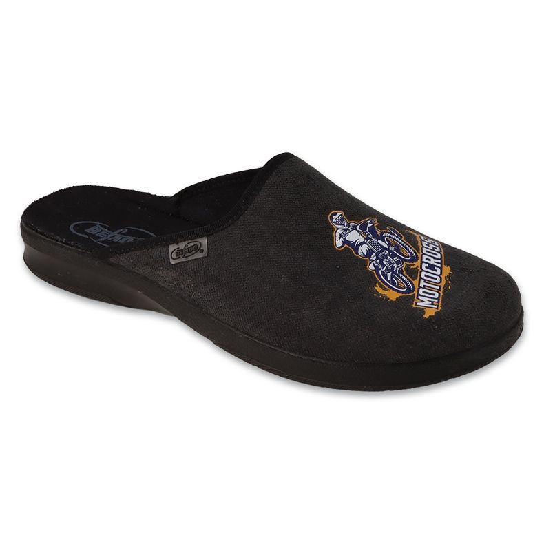 Papuci barbati Befado cu imprimeu MOTOCROSS 548M041 gri 1