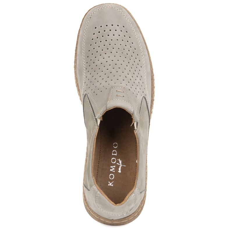 KOMODO Pantofi din piele pentru bărbați casual 854/2 gri 5