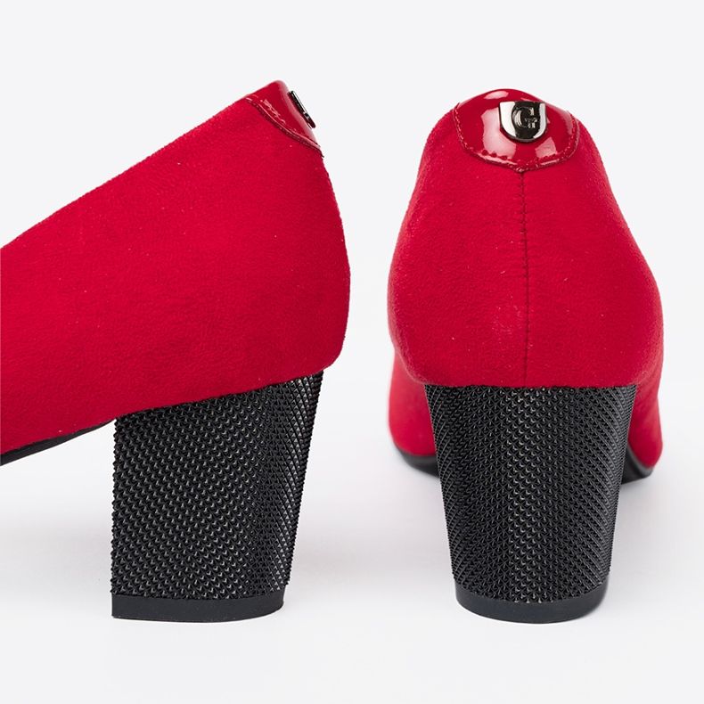 Goodin Pompe roșii cu un deget lăcuită roșu 2