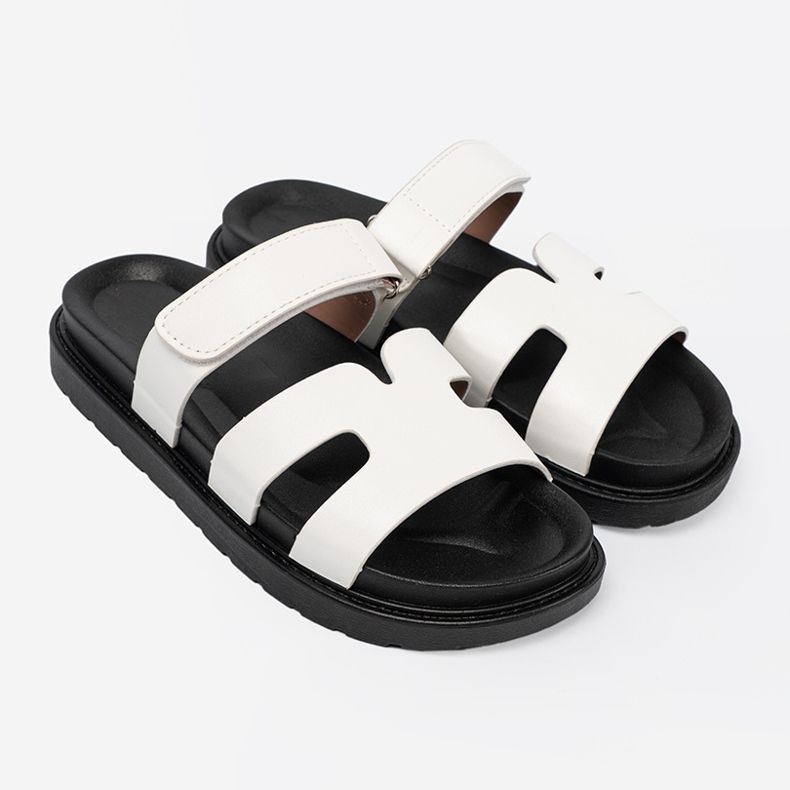 Shelvt Flip -flops alb confortabil pe platformă 2