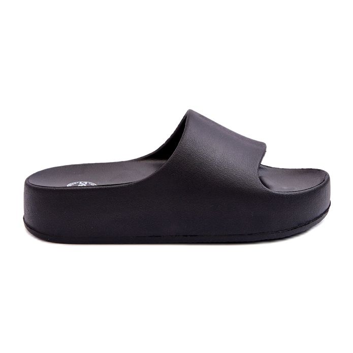 Flip -flops pentru femei pe platforma neagră spumă negru 4