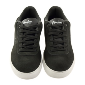 American Club Pantofi sport barbati, adidasi din piele gri 17003 multicolor 4