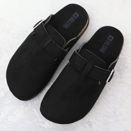 Big Star Suede Flip Flops în SS274736 Int2156a negru 3