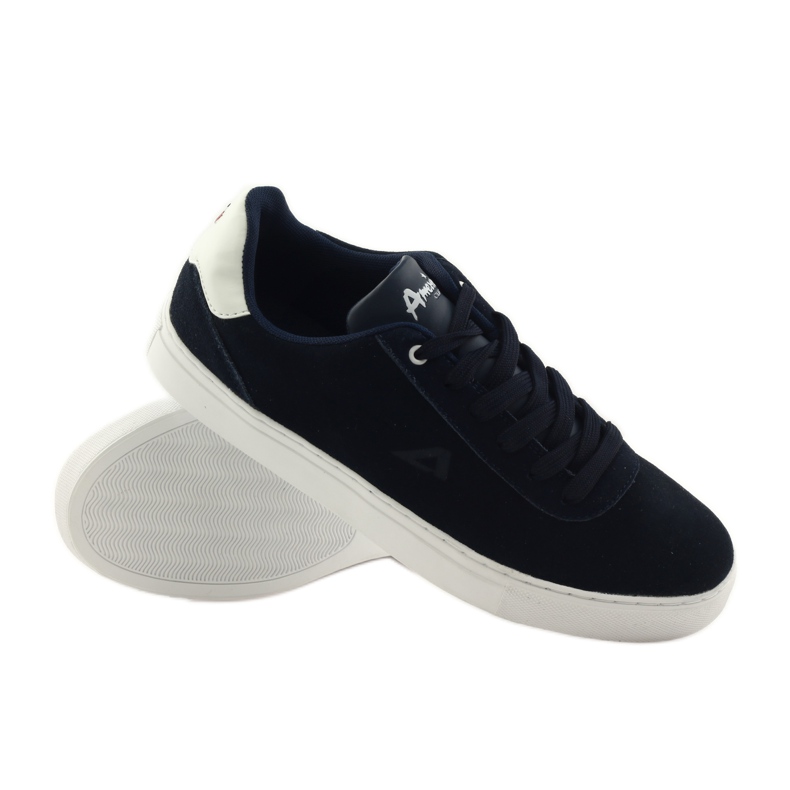 American Club Pantofi bărbați adidași American 17003 bleumarin adidași albastru marin 3