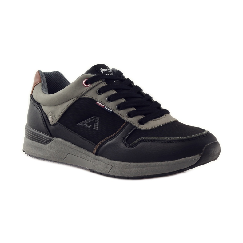 American Club American 610184 pantofi sport barbati negri negru 1
