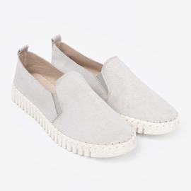 Goodin Adidaje de alunecare gri deschis cu inserții flexibile 2