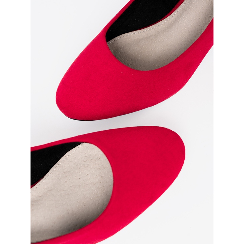 Goodin Pompe de femei roșii pe un post de argint roșu 1