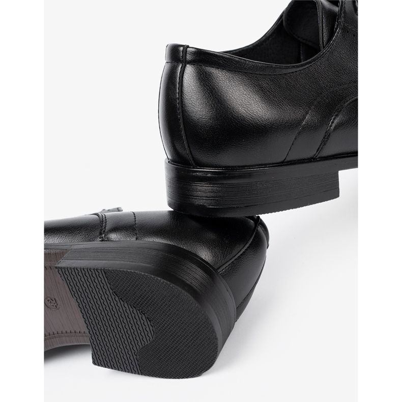 Shelvt Pantofi pentru bărbați eleganți în negru clasic și luciu 1