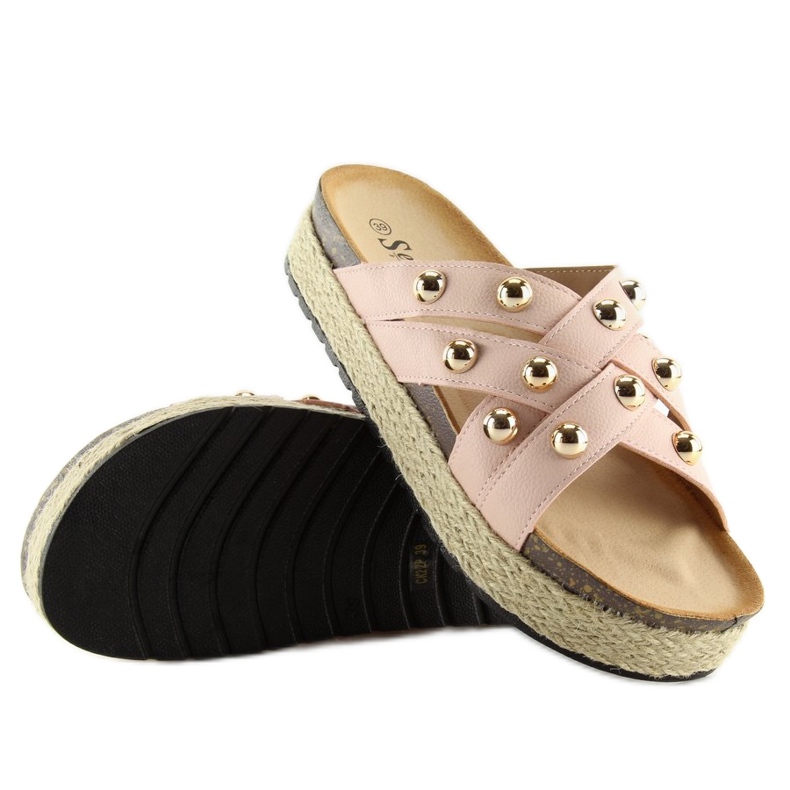 Papuci espadrile roz CK22P roz 1