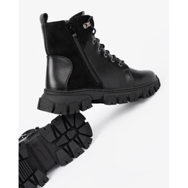 Cizme negre cu o talpă masivă și Sergio Leone Slider negru 1