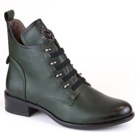 Botine izolate cu toc plat Jezzi W JEZ412B verde 8