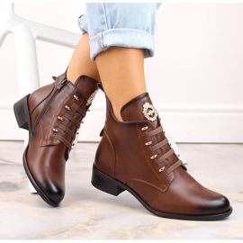 Botine izolate cu toc plat Jezzi W JEZ412C maro 7