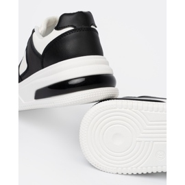 Shelvt Adidaje elegante alb -negru cu o talpă groasă 2
