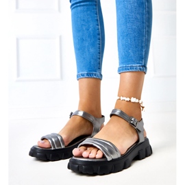 Sandale gri cu talpa mare Meredit 2