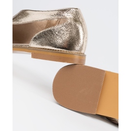 Goodin Sandale de aur pentru femei cu decupaje 1