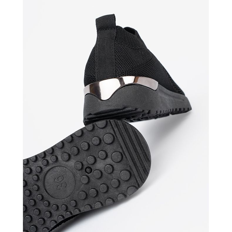 Shelvt Pantofi sport negri cu un superior cu plasă negru 1