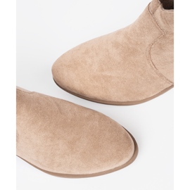 Seastar Cizme bej cizme din piele de căprioară 1