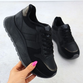 Pantofi izolați pe platforma Black Big Star SS274007 1